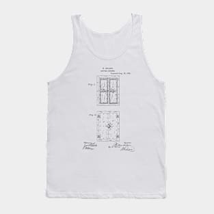 Shutter fastener Vintage Patent Hand Drawing Tank Top